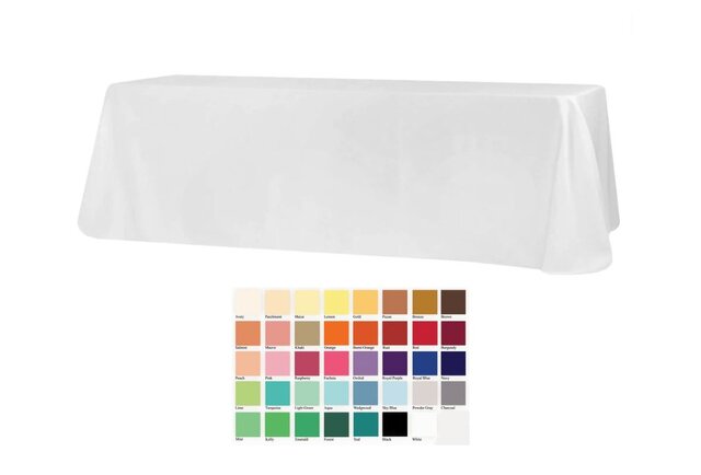 8 Foot Rectangle Tablecloths (Draped)