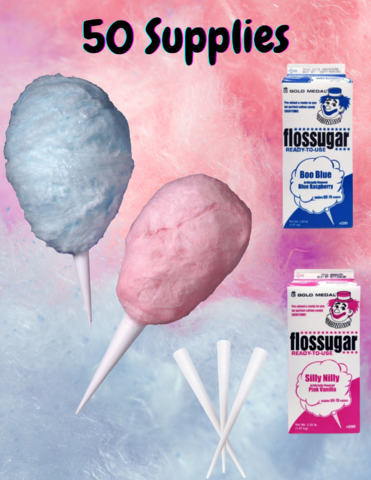 50 Additional Cotton Candy supplies