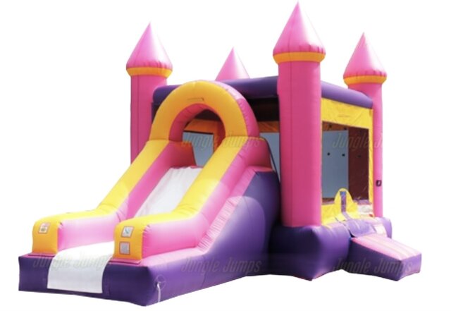 2 in 1 Pink Castle Bounce House