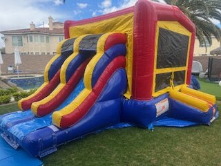 2 Lane Module Bounce House with  Slide Wet/Dry