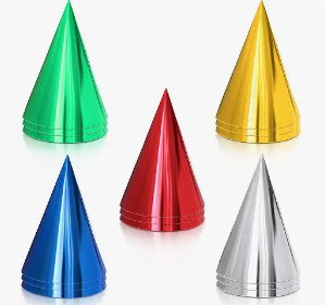 Birthday Hats Assorted Colors Metallic 15ct