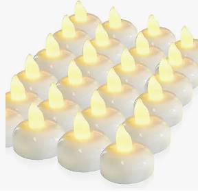 Flameless Floating Pool Candles 24ct