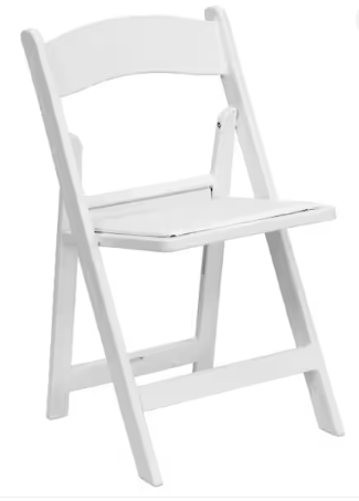 White Resin Folding Chair