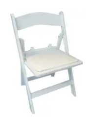 Kids White Resin Folding Chair