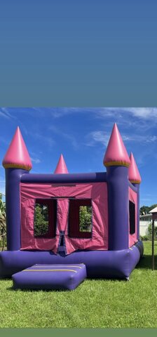 Purple Pink Castle Bounce House