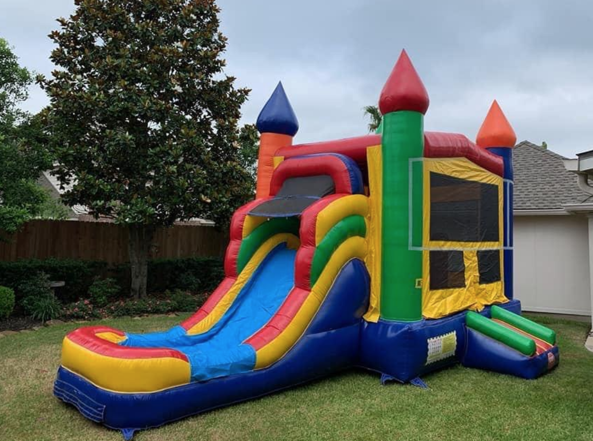 bounce houses with slide in hendersonville
