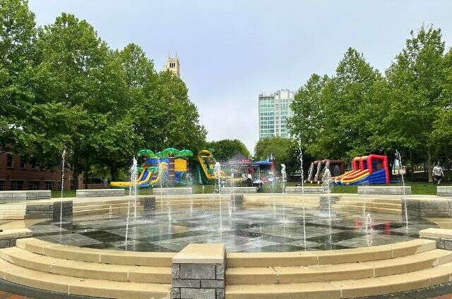 Inflatables at Asheville Pack Square Park Events