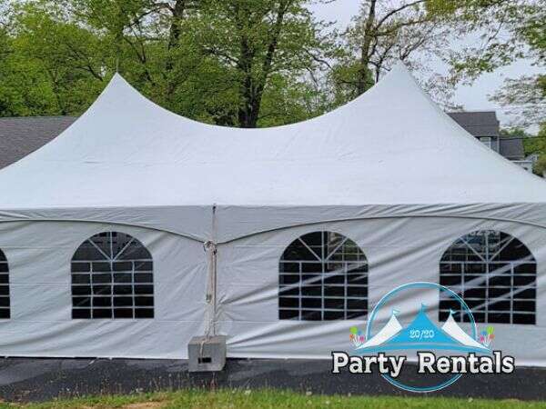 Pole tent enhancing elegance at a birthday celebration