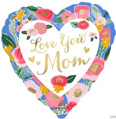 28' Jumbo Love You Mom Painted Prints Foil Balloon