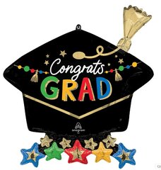 26' Grad Party Grad Cap SuperShape Foil Balloon