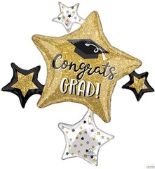 35' SuperShape Grad Sparkle Star Cluster Foil Balloon