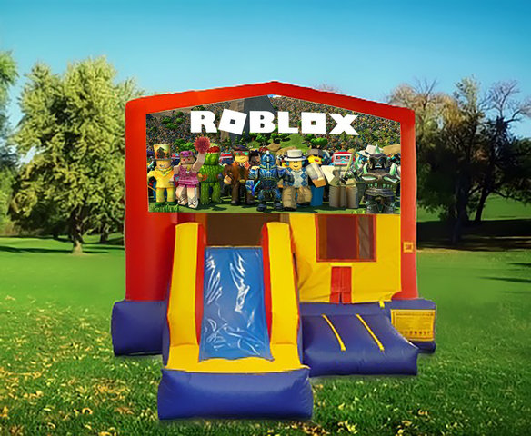 Roblox Bounce House W Slide Bounce On Us Party Rental Inflatable Rentals In Brockton Ma - roblox rental items