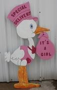 It's a Girl! Stork Yard Sign