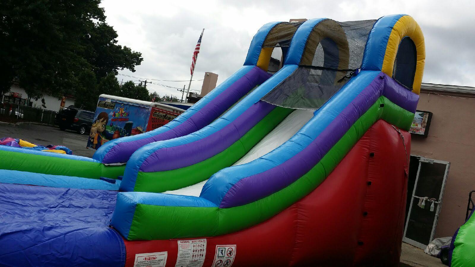 15FT Red, Blue and Green Water Slide