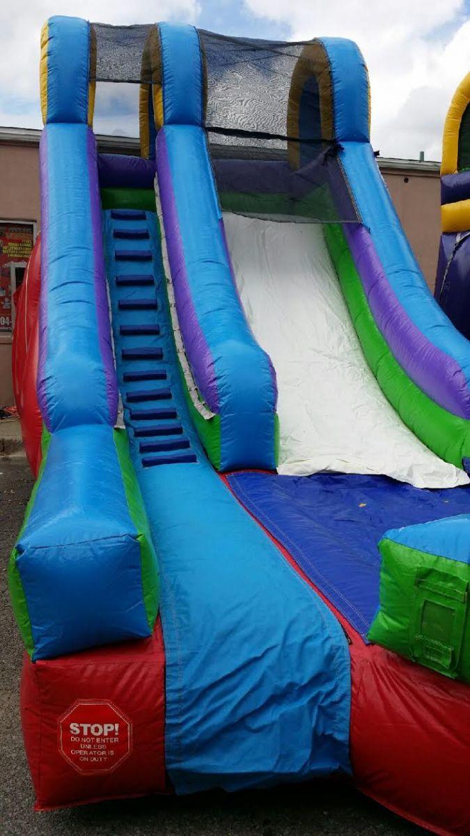 15FT Red, Blue and Green Water Slide