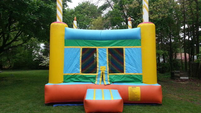 Happy Birthday Bounce House With Candles