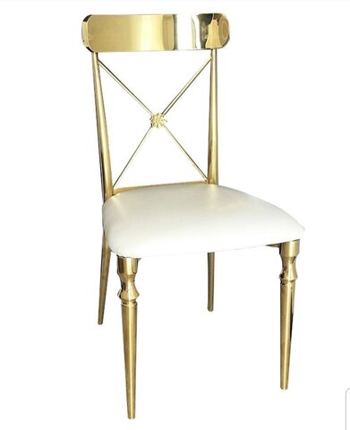 Modern Gold Cross-back Chair