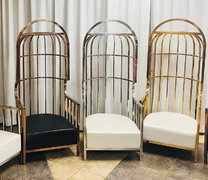 Black & Gold Birdcage Chair