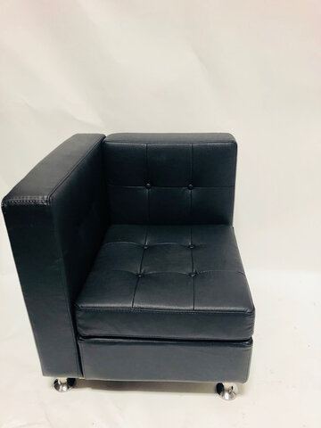 Black Corner Lounge Chair