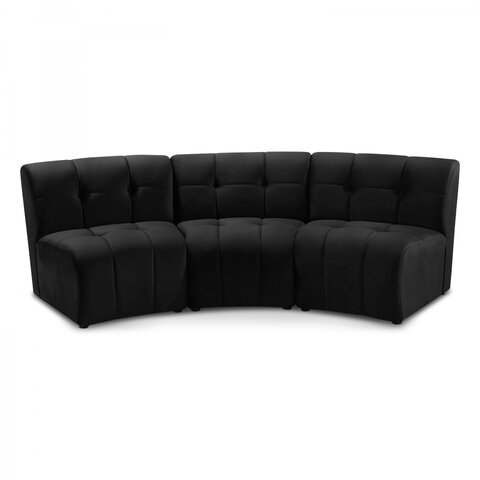 Black Tufted Lounge Seating 