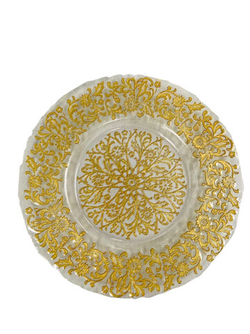 Gold Floral Charger Plates