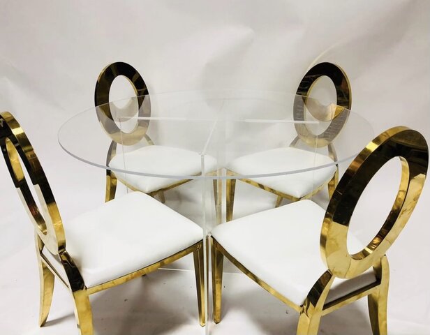 White & Gold Oz Chair 