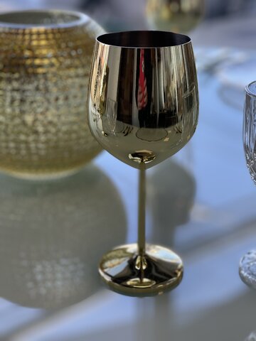 Gold Metal Wine Glass