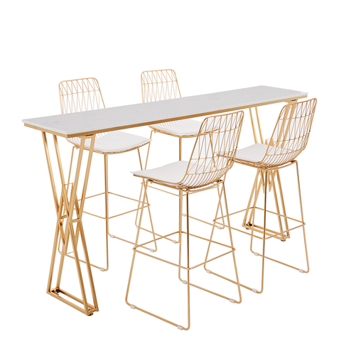 Gold Luxe Wire Bar-stools