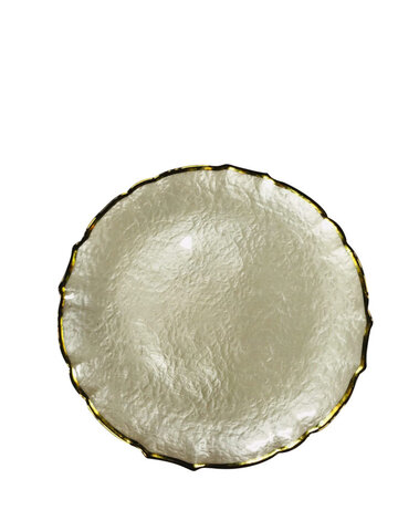 Mother Of Pearl Charger with Gold Rim 