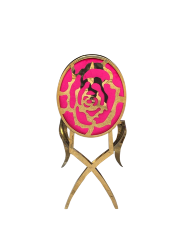 Pink Tiffany Rose Back Chair
