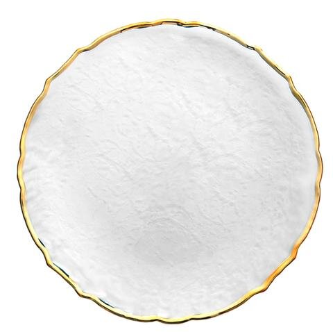 White Baroque Charger Plates