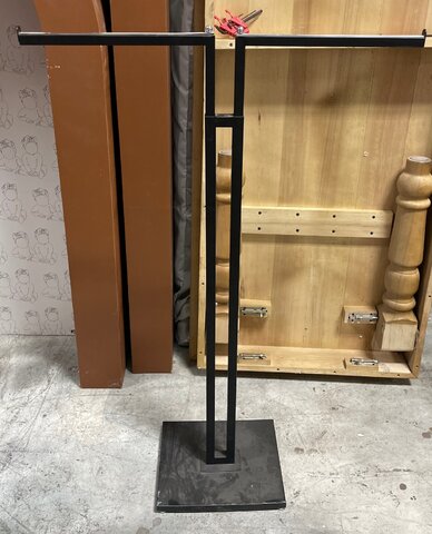Black Two Sided Coat Rack Stand