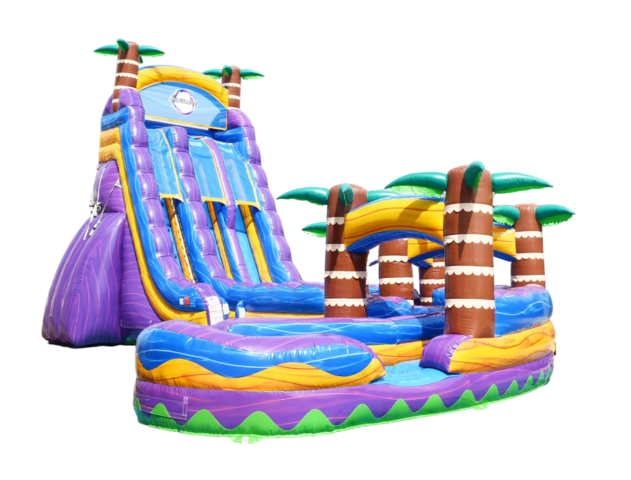 27’ tropical curved dual lane w slip and slide