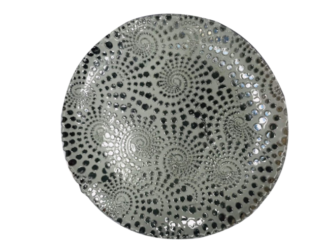 SILVER SWIRL CHARGER PLATE 