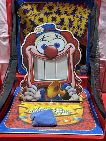 Clown Tooth Knock Out Carnival Game 