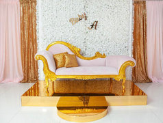 Blush & Gold Chaise 