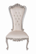 White & Silver Crown Chair