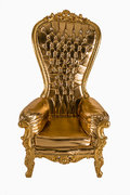 Gold On Gold Single Throne Chair