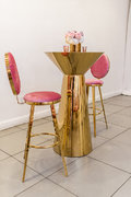 Pink & Gold Fancy Bar Stool
