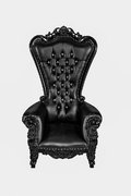 Black on Black Single Throne Chair 