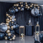Black Round Velvet Wall