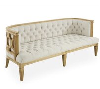 Linen Barrel Sofa 