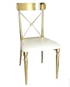 Modern Gold Cross-back Chair