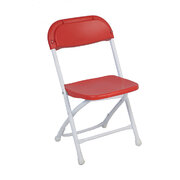 Red and White Kids Folding Chair