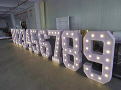 "8" 6 FT WHITE MARQUEE NUMBER