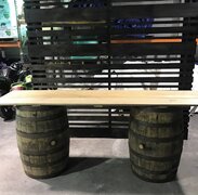 Wood Wine Barrel Table