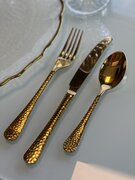 Gold Hammered Dinner Fork