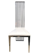 Silver & White Elegance High Back Chair