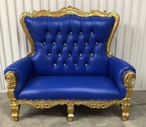 Blue & Gold Kids Love Seat
