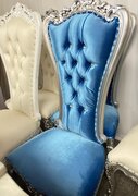 Blue & Silver Crown Chair